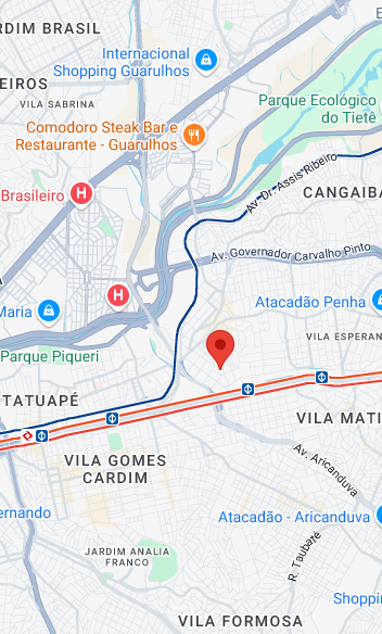 Mapa do Google Maps, Temakeria Zoey Penha