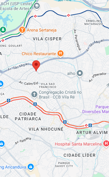 Mapa do Google Maps, Temakeria Zoey Jardim Popular